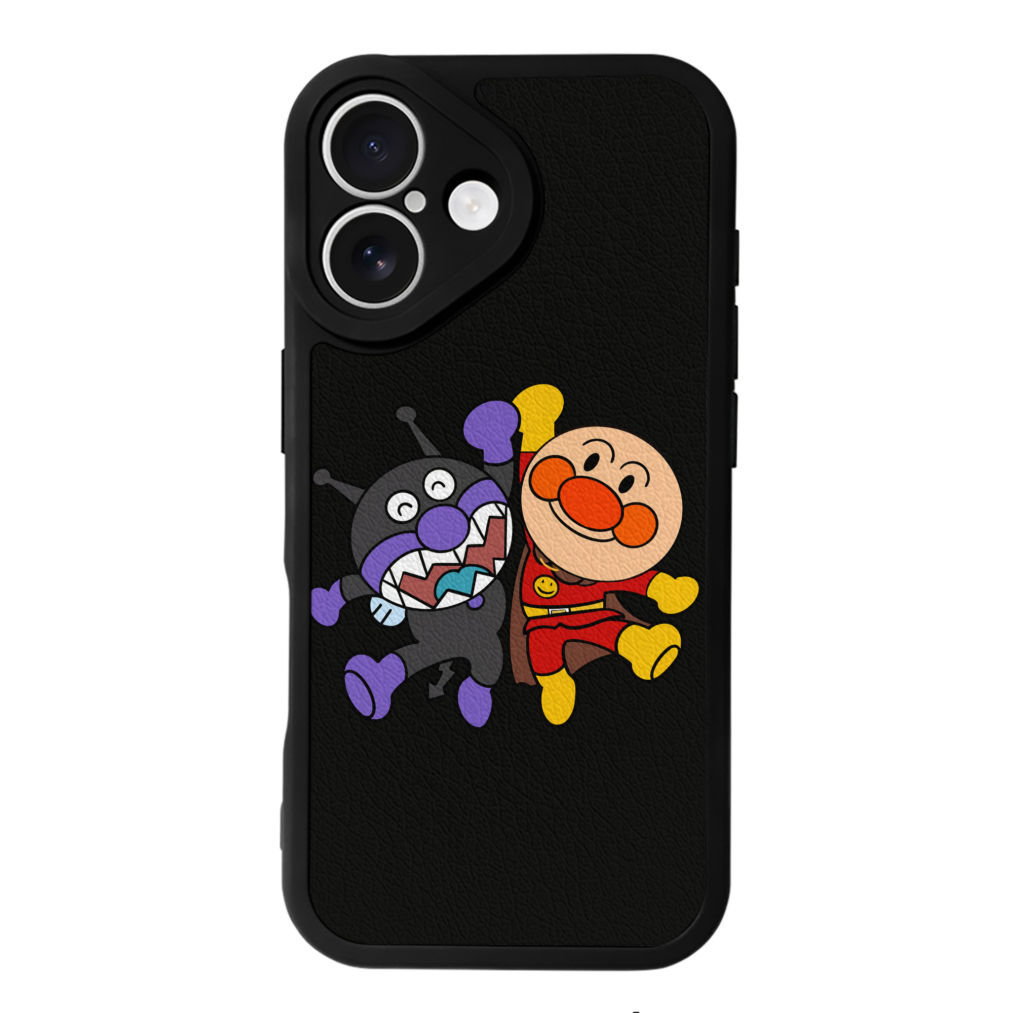 （画像用） アンパンマン Anpanman 【iPhone 16シリーズ対応】シリコンスマホケース（レザー調） 材質：シリコン
